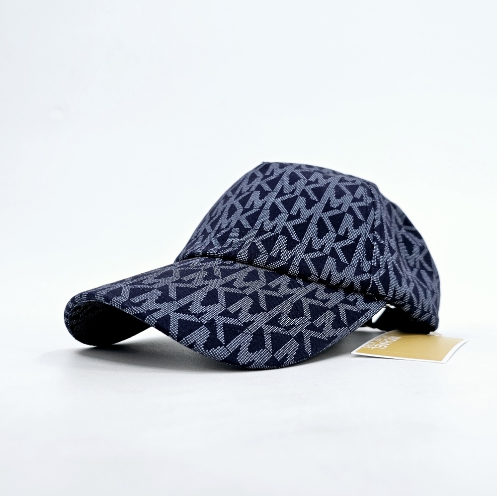 Michael Kors Monogram Logo Print Baseball Cap Women's
